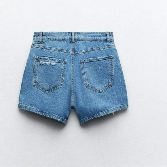 ZARA Z1975 WRAP DENIM SKORT - Picture 3 of 3